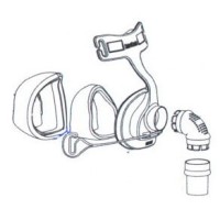 FlexiFit 405A Nasal CPAP Mask without Headgear. Includes: Spare Diffuser, GliderStrap and 2 sizes of silicone seals 